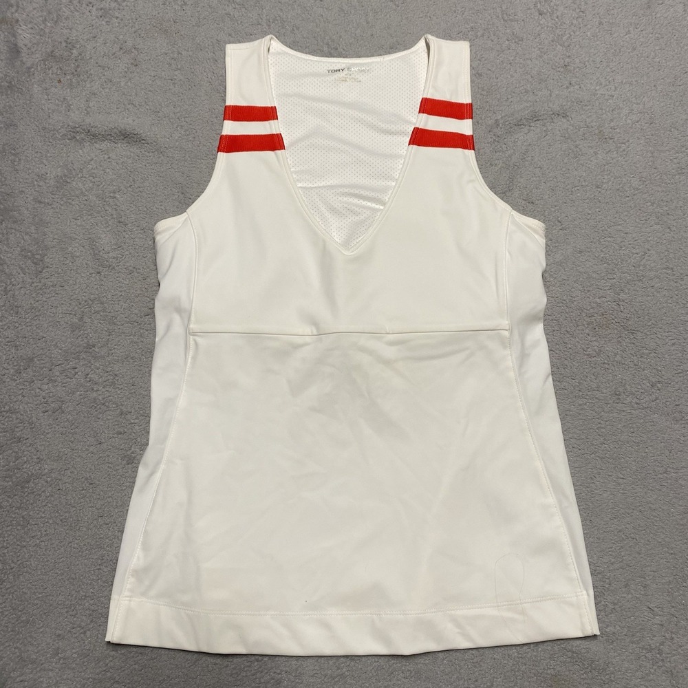 Tory Burch Sport Tank Top Medium White Shelf Bra Tennis Golf Athleisure‎